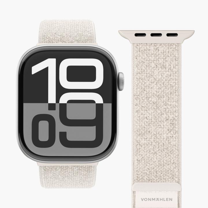 Actual product image Vonmählen Sport wristband 2 for Apple Watch 38 40 41 mm beige (Nylon)