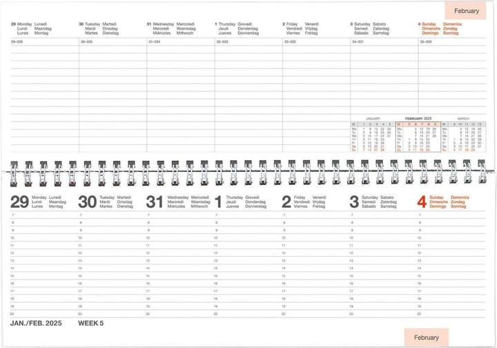 Image du produit Simplex Calendrier à pupitre Septant 2025, format papier : 11,5 x 30,5 cm (11,5 x 30,5 cm, Allemand)