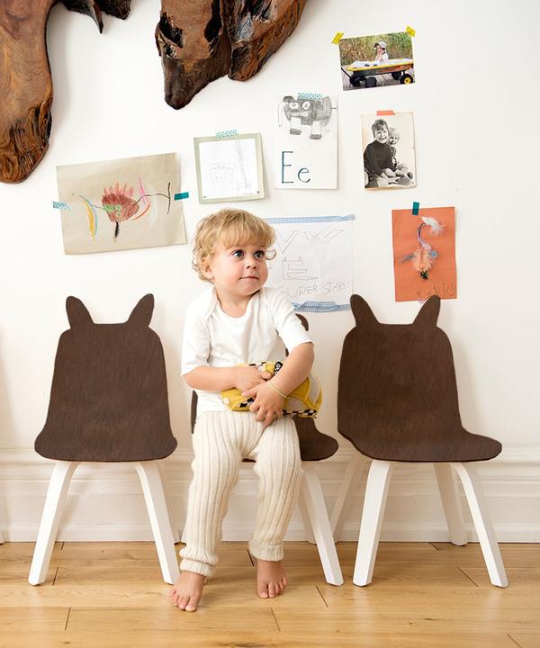 Immagine prodotto Oeuf Sedie per bambini NYC Play Collection, orso, noce (set di 2) (Seggiolone)