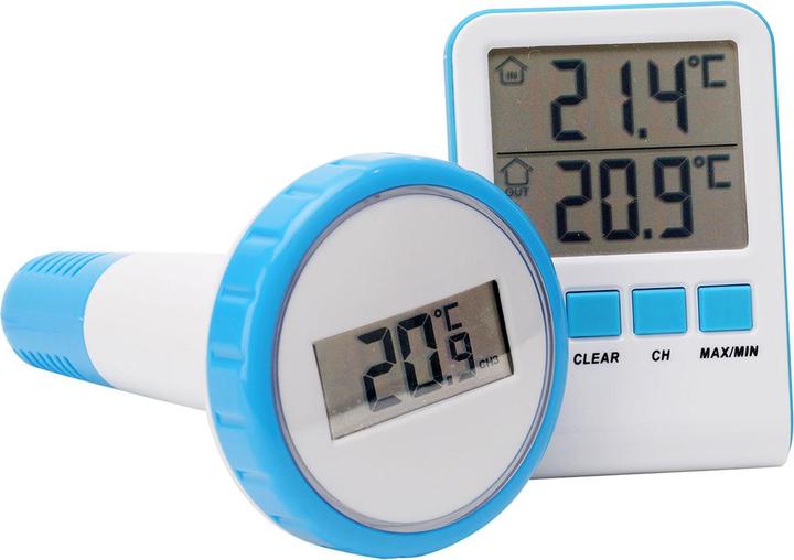 Casativo Digitales Teich- und Poolthermometer mit LCD-Display, IPX8