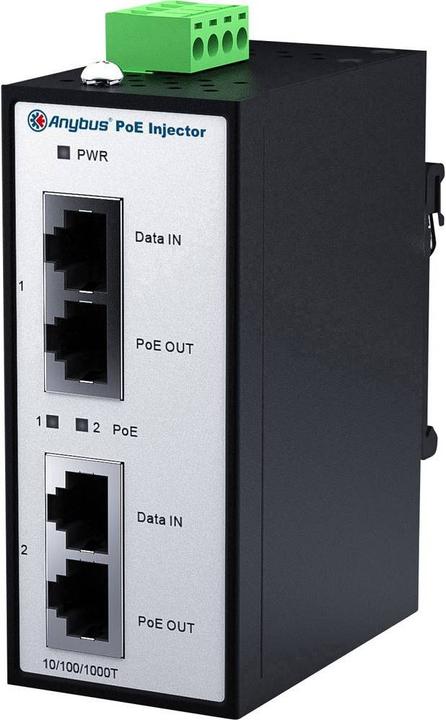 Anybus PoE Injector 12-57 VDC (802.3at (PoE+), 802.3af (PoE), 30 W)