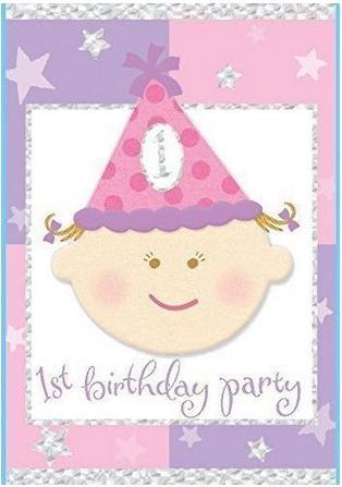 Immagine prodotto Spot on Gifts Inviti al primo compleanno (confezione da 8) (8 pz.)