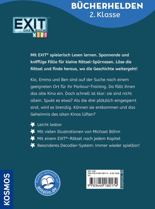 Produktbild Kosmos EXIT® - Das Buch, Bücherhelden 2. Klasse, Das Geisterkino (Deutsch, Carola von Kessel, Inka Brand, Michael Böhm, Markus Brand, 2024)