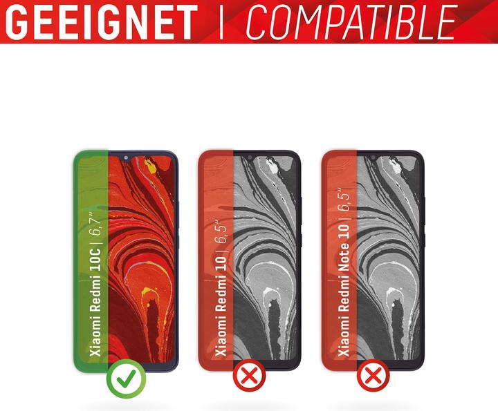 Immagine prodotto Displex Real Glass, 2D Panzerglas (1 Pezzo/i, Xiaomi Redmi 10C, Xiaomi Poco C40)