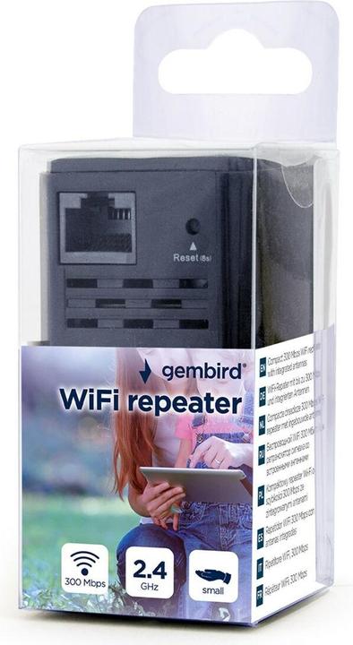 Image du produit Gembird WNP-RP300-03-BK Pont & Répéteur Répéteur de réseau (300 Mbit/s)