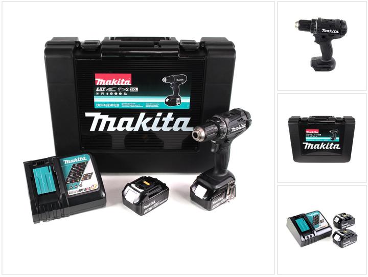 Productafbeelding Makita DDF482RFEB Accuboormachine en Schroevendraaier (Oplaadbare batterij)