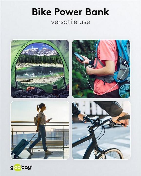 Productafbeelding Goobay Fiets Powerbank (5000 mAh, 18.50 W, 18.50 Wh)