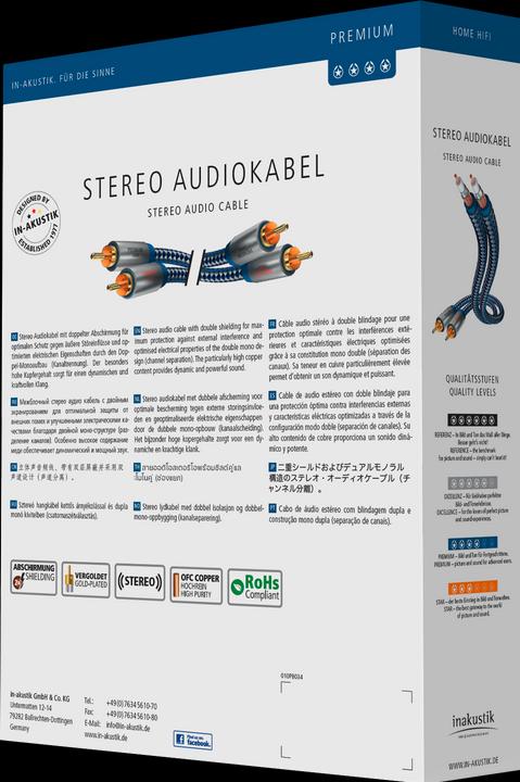 Image du produit Inakustik Connexion stéréo haut de gamme (0.75 m, RCA)