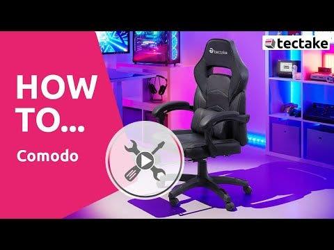 Actual product image tectake Comodo Racing Office Chair with Footrest