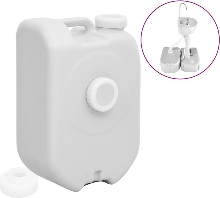 Immagine prodotto VidaXL Serbatoio d'acqua portatile con adattatore 24 L Grigio