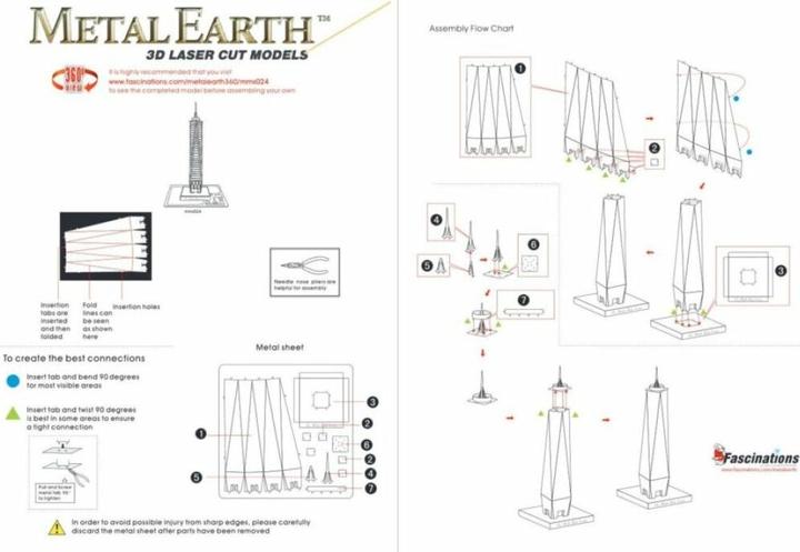 Actual product image Metal Earth One World Trade Center (1 pieces)