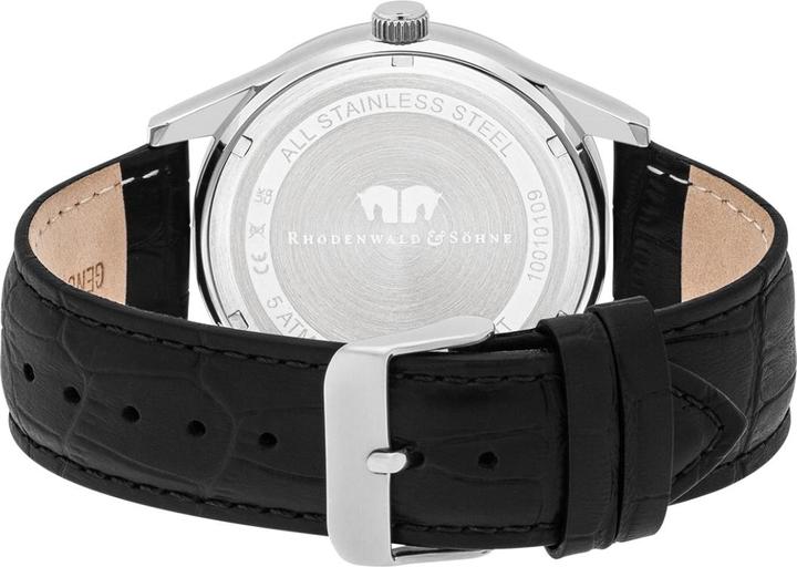 Produktbild Herren Quarzuhr Couragian Echtleder schwarz - 4466 (Analoguhr, 43 mm)