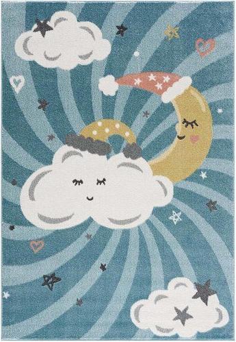 Image du produit Paco Home Tapis enfant Montagne Nature Bleu (80 x 150 cm)