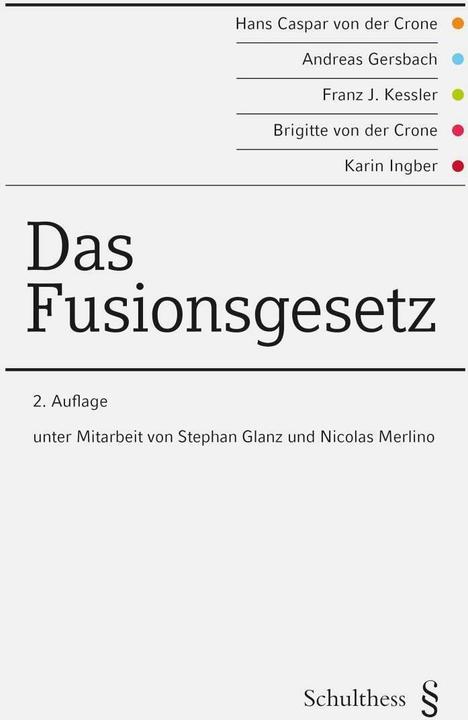 Image du produit Das Fusionsgesetz (Allemand, Andreas Gersbach, 2017)
