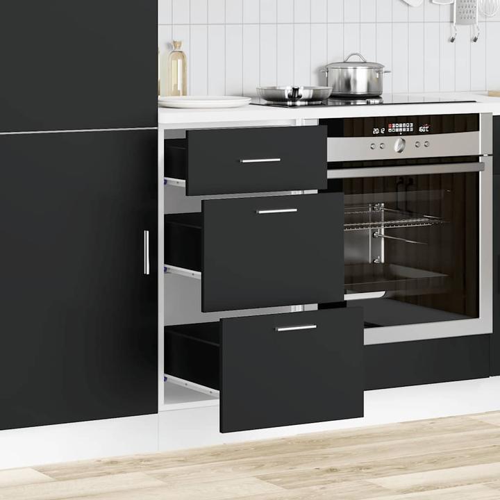 Produktbild VidaXL Unterschrank Schwarz 40x46x81,5 cm Holzwerkstoff Küchenschrank (40 x 46 x 81.5 cm)
