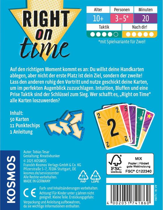Label énergétique Kosmos Right on time (Allemand)
