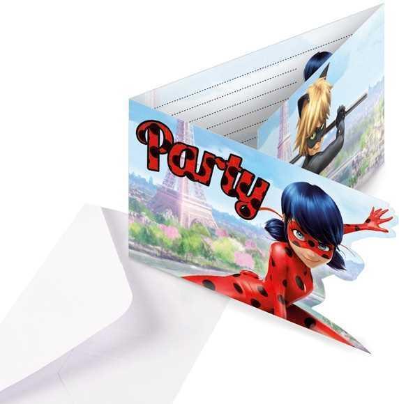 Image du produit Riethmüller 8 sets d'invitation Miraculous, enveloppes incluses (8 pcs)