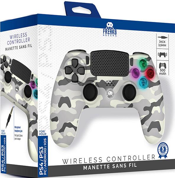 Produktbild Trade Invaders Wireless Controller for PS4 with 3,5mm jack slot - LED-White Camo (PS4)