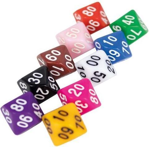Produktbild Game Company Würfel Opaque 10 Flächen 00-90 / 50 Stk