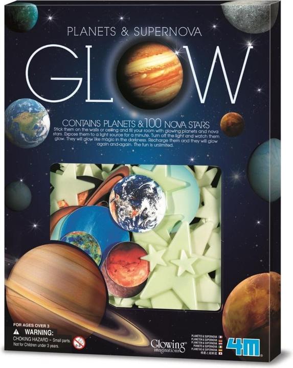 Actual product image 4M 4 m Glow in The Dark Planets and Nova Stars 20 pieces (27 x 21 cm)