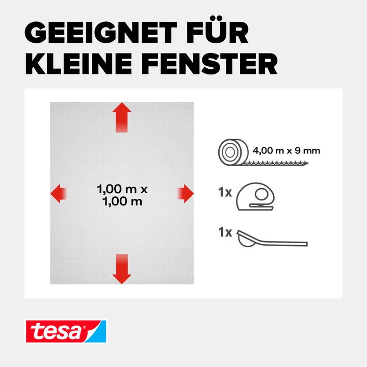 Actual product image tesa Insect screen COMFORT for windows, with Velcro tape, self-adhesive, without drilling (100 x 100 cm)