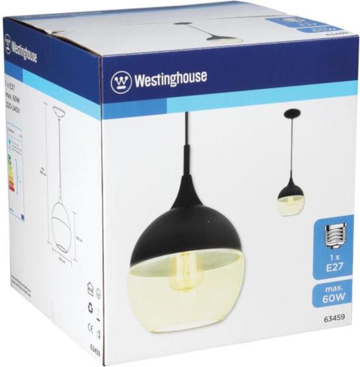 Actual product image Westinghouse Pendant Lamp Art Déco Black with 1 Lamp (E27)