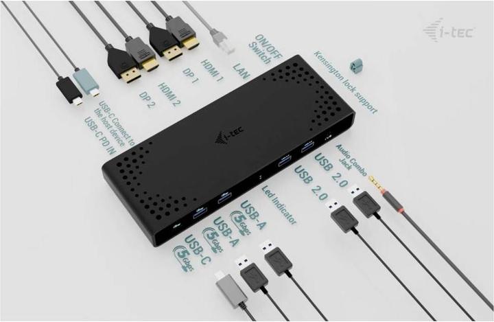 Immagine prodotto i-tec Doppio 4K (USB-C, 11 Porti)