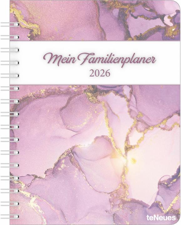 Produktbild Familienplaner-Buch Glamour 2026 - Diary - Buchkalender - Taschenkalender - 17,5x23,1 (Harter Einband, Deutsch)