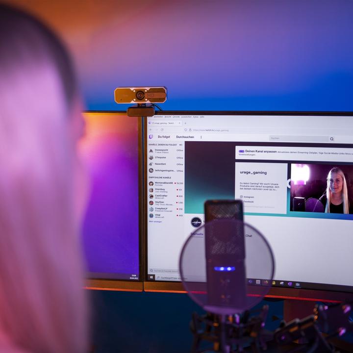 Image du produit Urage Streaming Webcam REC 900 FHD, noir (2 Mpx)