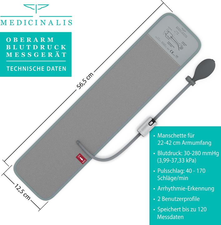 Actual product image Medicinalis Upper arm blood pressure monitor, with Bluetooth, for app, blood pressure & pulse measurement (Blood pressure monitor upper arm)