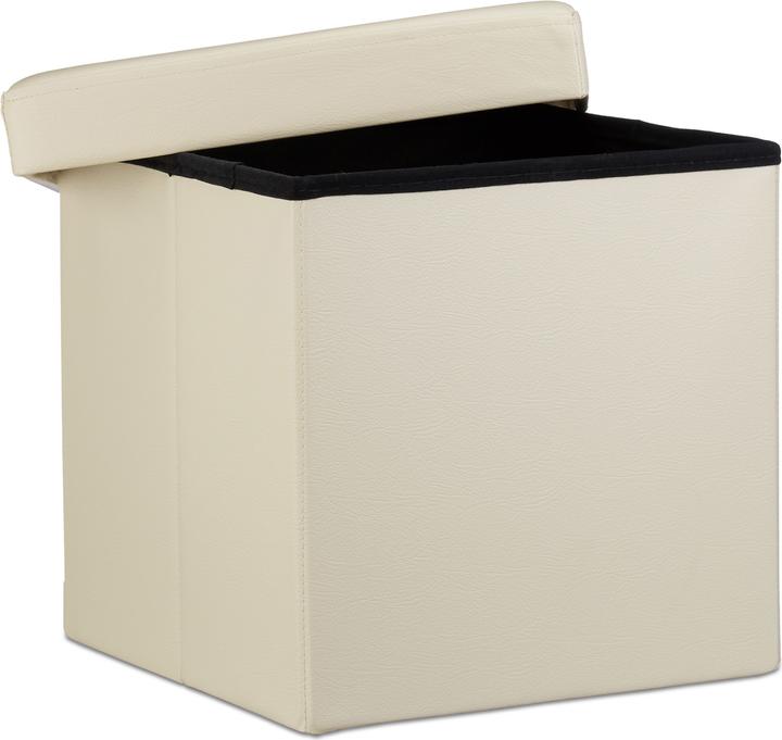 Actual product image Relaxdays Folding Storage Ottoman