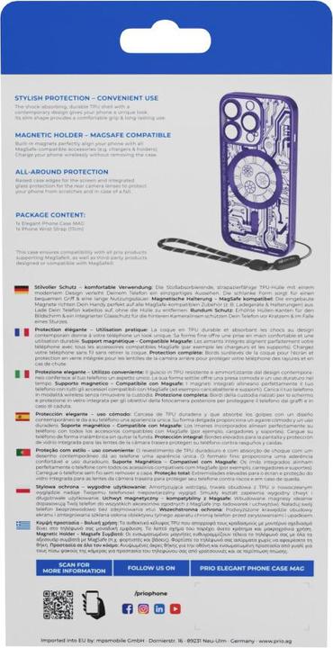 Produktbild prio elegante Handyhülle MAG für iPhone 15 Pro lila (Apple iPhone 15 Pro)