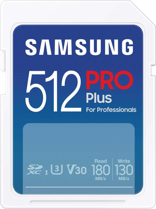 Samsung PRO Plus (512 Go, SDXC, U3, UHS-I)
