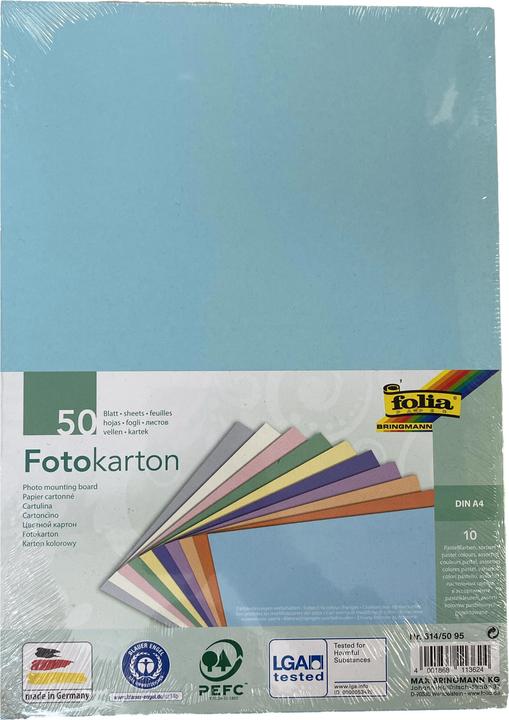 Folia Fotokarton PASTELL, DIN A4, 300 g/qm (300 g/m², 50 x)