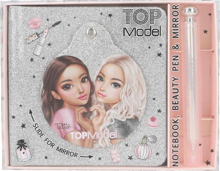 Image du produit Top Model Topmodel - Beauty Notebook with Ballpoint Pen - Silver (Quadrillé)