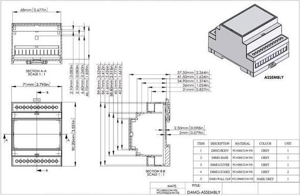 Produktbild HP Autozubehör Gehäuse Für Hutschienenmontage - 4 Module (Gehäuse)