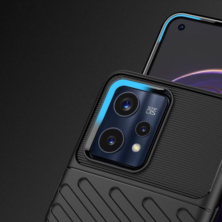 Actual product image Hurtel Thunder Case Flexible armoured cover for Realme 9 Pro + (9 Pro Plus) black (Realme 9 Pro Plus)