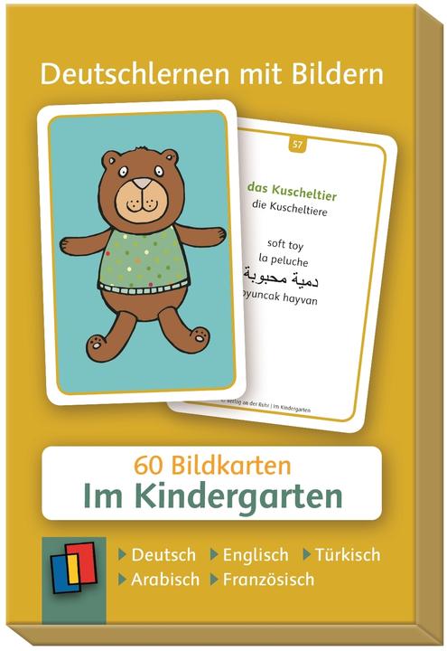 Immagine prodotto Deutschlernen mit Bildern. Im Kindergarten (Tedesco, Francese, Inglese, Casa editrice del team editoriale An Der Ruhr, 2016)