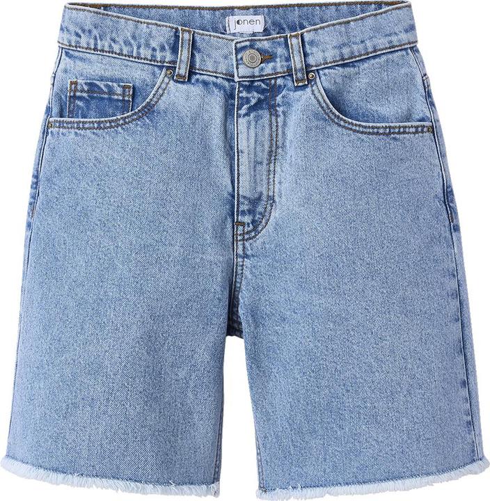 Jonen Mädchen Jeans-Shorts mit Fransen