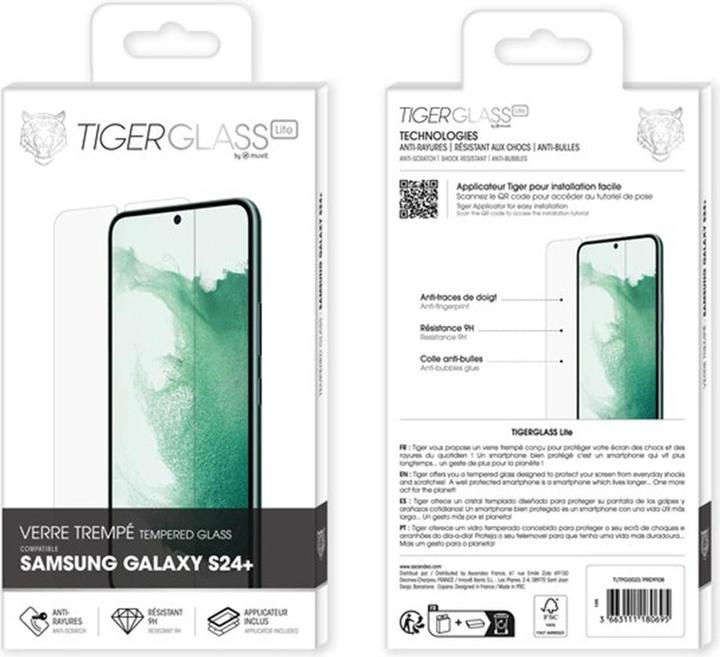 Actual product image Tiger Glass Lite Verre Trempe Avec Applicateur Samsung Galaxy S24 Plus (1 Piece, Samsung Galaxy S21)