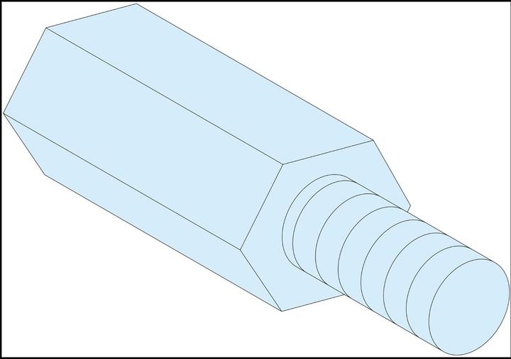 Actual product image Schneider Electric Prisma Plus - System G and P, hexagonal spacer, M5, height 23 mm LVS03186