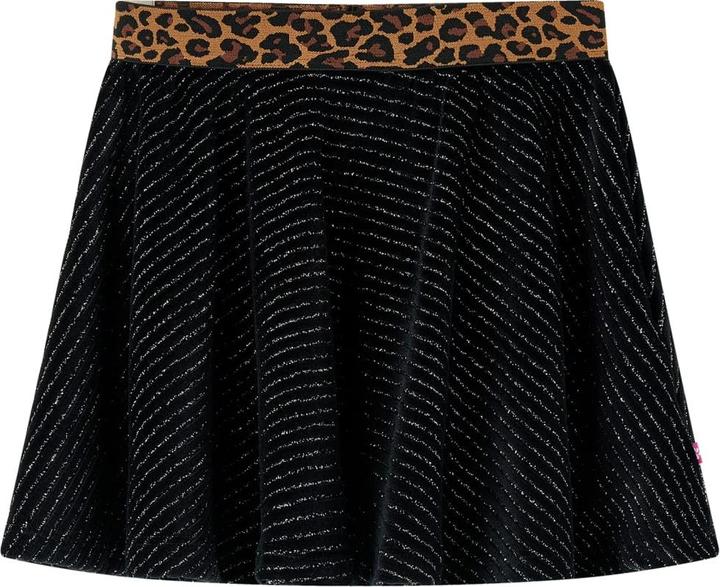 VidaXL Kinderrock mit Bund in Leopardenmuster Schwarz