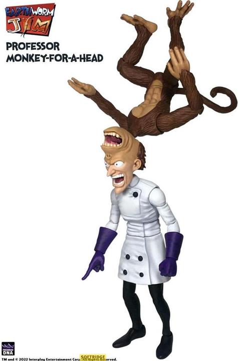 Actual product image Premium Earthworm Jim figurine Wave 1: Professor Monkey-For-A-Head 28 cm