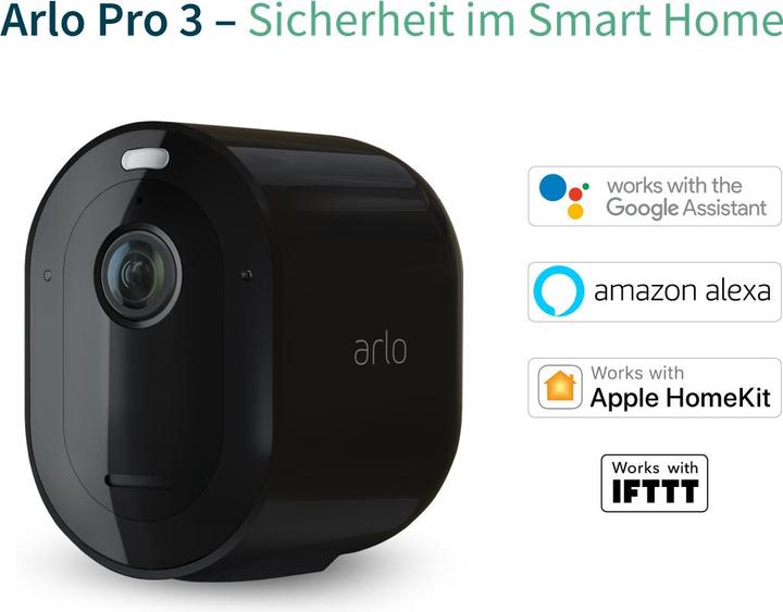 Immagine prodotto Arlo Pro 3 Spotlight, telecamera aggiuntiva nera (2560 x 1440 Pixels)