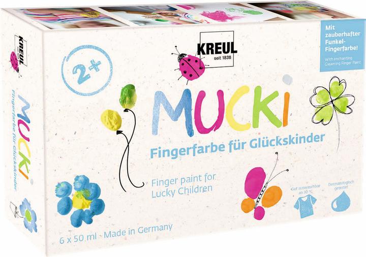 Actual product image Kreul Mucki finger paint for lucky children (Multicolor, 300 ml)