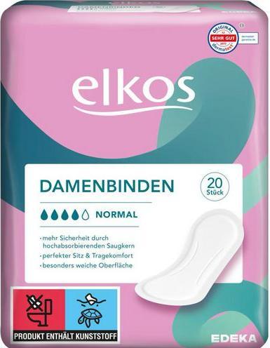 Elkos 20 Damen Binden Normal Elk (20 x, Damenbinden)