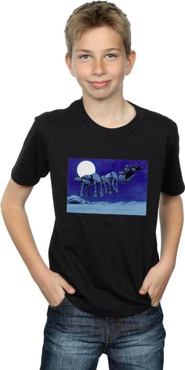 Actual product image Star Wars Boys Christmas AT-AT Sleigh T-Shirt (140, 146)