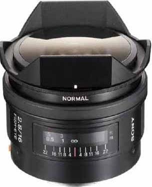 Actual product image Sony 16mm f/2.8, Fisheye, Full Frame A-Mount (Sony A, full size)