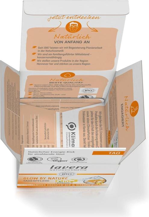Image du produit Lavera Glow by Nature soin de jour Q10 avec vitamine C (50 ml)