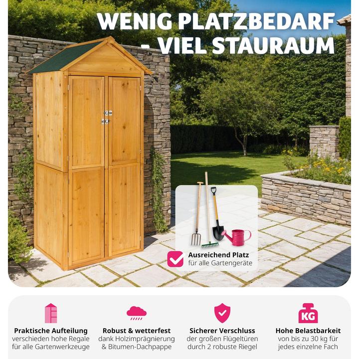 Actual product image tectake Garden storage shed with a pitched roof